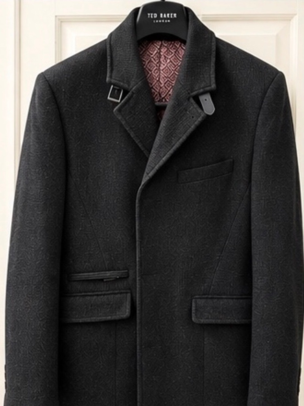 Ted Baker London Men’s Coat Charcoal Gray Size 6 L 40 w/ Original Garment Bag